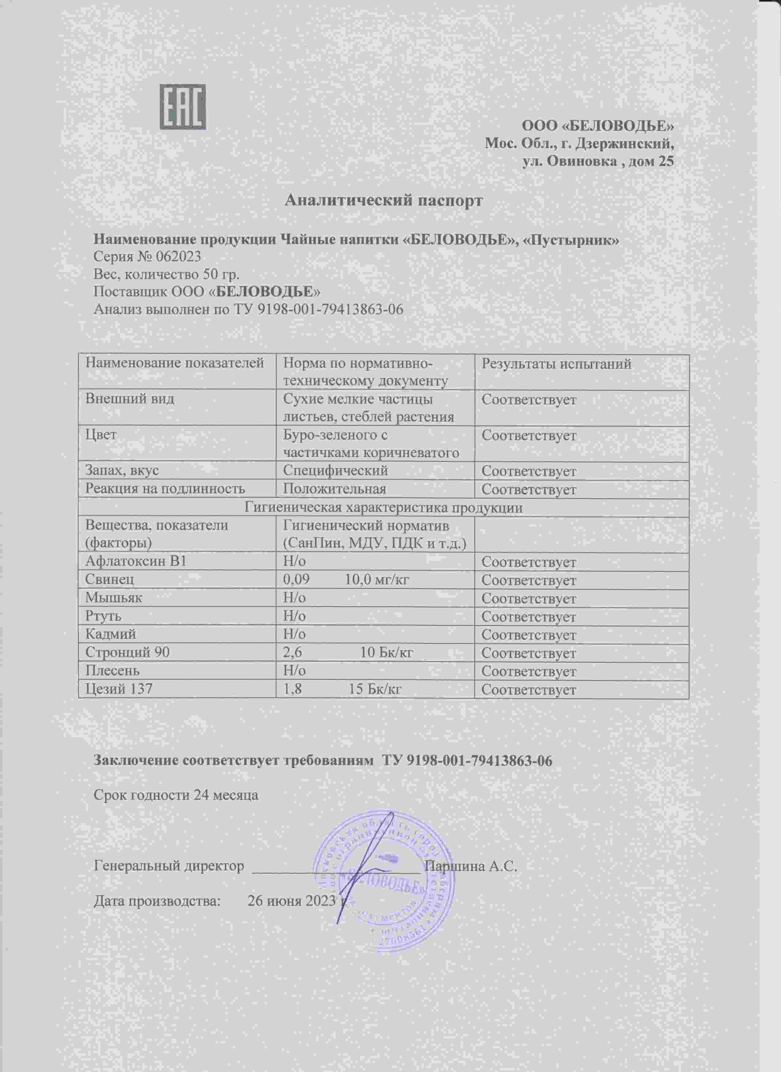 Паспорт №062023